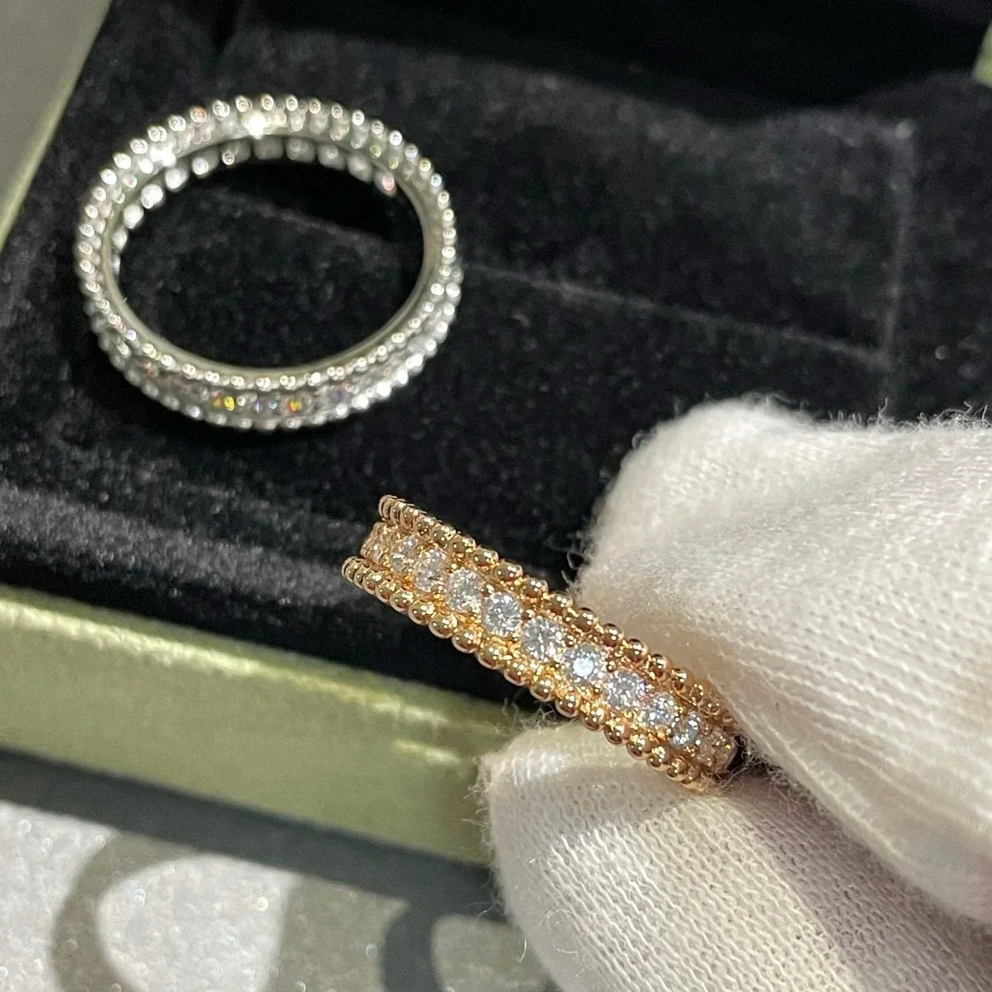 [AuraEcho]PERLEE DIAMOND ROSE GOLD RING