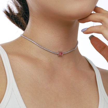 [AuraEcho]2.0 carat Ornate Emerald Cut Necklace