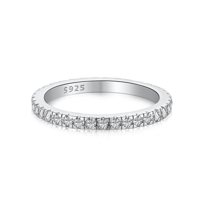 [AuraEcho]Delicate Sparkling Round Cut Daily Ring