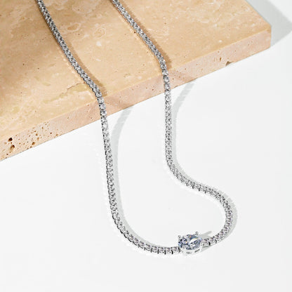 [AuraEcho]1.0 Carat Shining Oval Cut Necklace