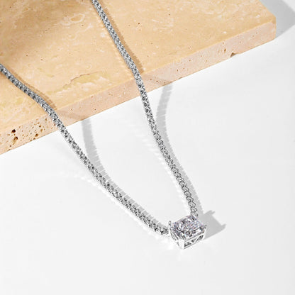 [AuraEcho]4.0 Carat Elegant Radiant Cut Necklace