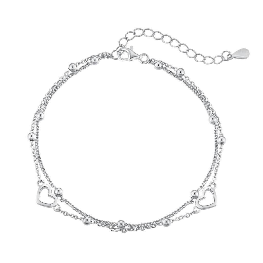 [AuraEcho]Dainty Double Layer Love Heart Bracelet
