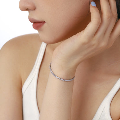 [AuraEcho]Dazzling Sparkling Round Cut Daily Bracelet