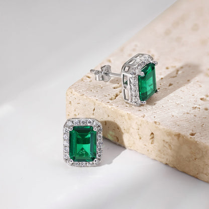 [AuraEcho]Luxurious Dainty Emerald Cut Banquet Earrings