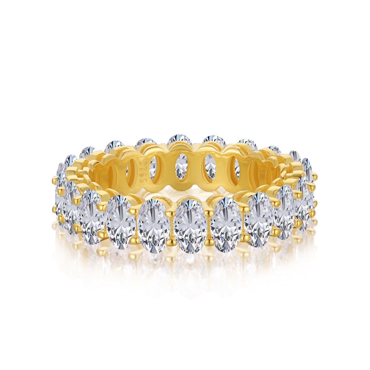 [AuraEcho]Ornate Oval Cut Tennis Ring