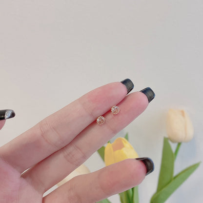 [AuraEcho]Sparkling Colorful Round Shape Earrings