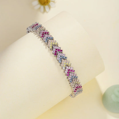 [AuraEcho]Ornate Sparkling Round Cut Party Bracelet