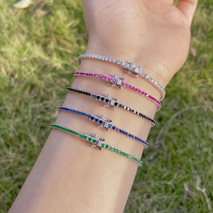 [AuraEcho]Radiant Colorful Round Cut Party Bracelet