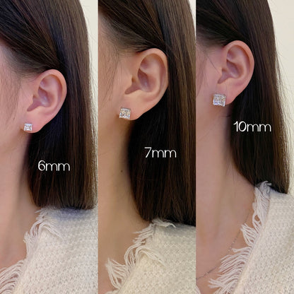 [AuraEcho]Delicate Square Shape Earrings