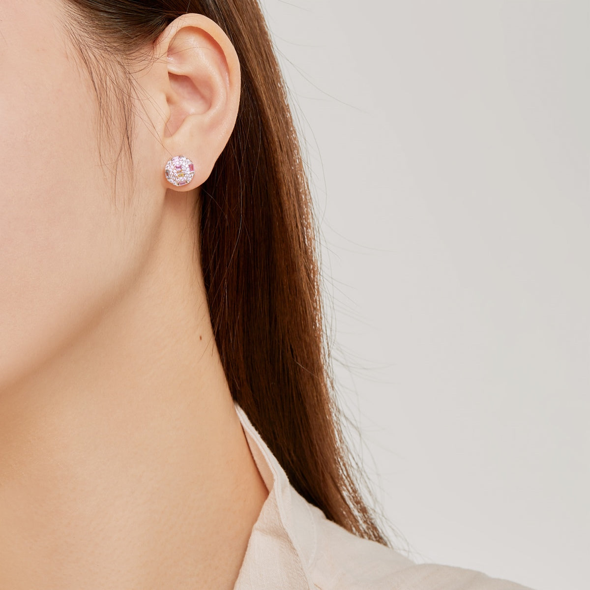 [AuraEcho]Ornate Colorful Octagon Shape Daily Earrings