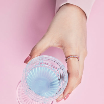 [AuraEcho]Dainty Colorful Round Cut Party Ring