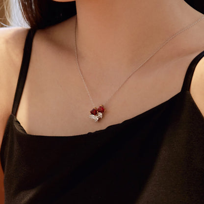 [AuraEcho]Dainty Red Heart Necklace