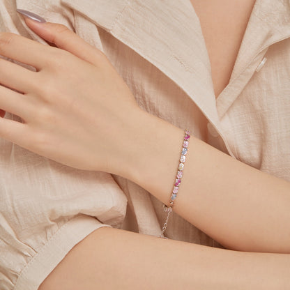 [AuraEcho]Ornate Colorful Flower Shape Party Bracelet