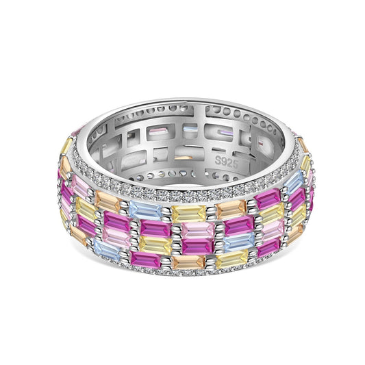 [AuraEcho]Radiant Colorful Radiant Cut Daily Ring