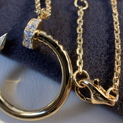 [AuraEcho]JUSTE NECKLACE PINK GOLD