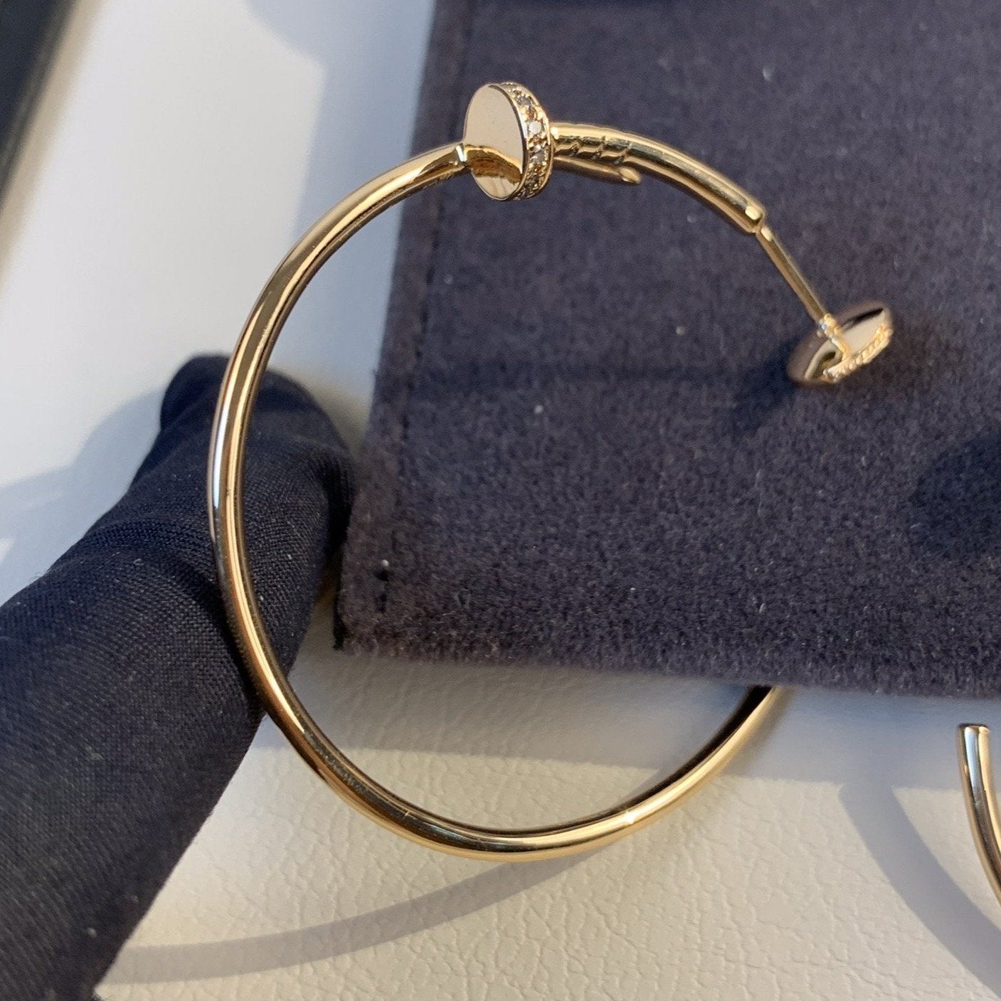 [AuraEcho]JUSTE EARRINGS GOLD DIAMONDS 1.8MM