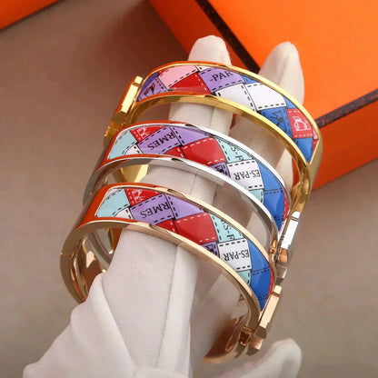 [AuraEcho]H BRACELET DOTTED BORDER 12MM