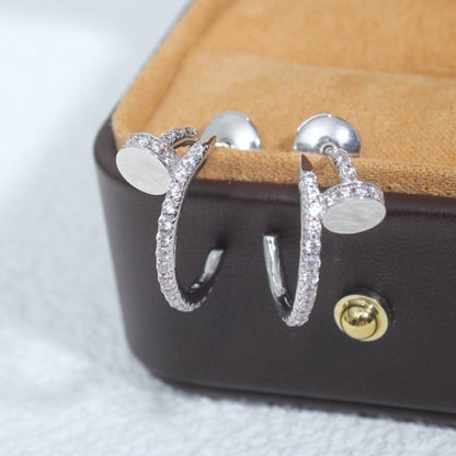 [AuraEcho]JUSTE EARRINGS 12.75MM SILVER DIAMOND