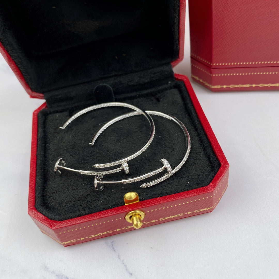 [AuraEcho]JUSTE EARRINGS FULL DIAMONDS 1.8MM