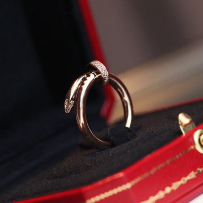 [AuraEcho]JUSTE RING 2.65MM PINK GOLD DIAMOND