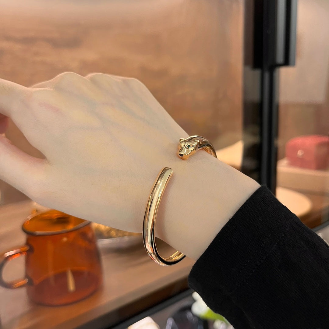 [AuraEcho]PANTHERE GOLD OPEN BRACELET