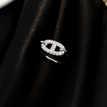 [AuraEcho]RONDE SMALL SILVER DIAMOND RING