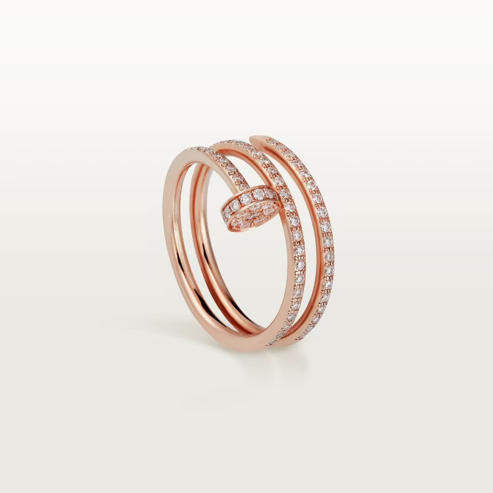 [AuraEcho]JUSTE RING 4.8MM FULL DIAMOND
