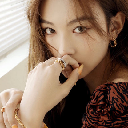 [AuraEcho]CLASH SMALL HOOP EARRINGS