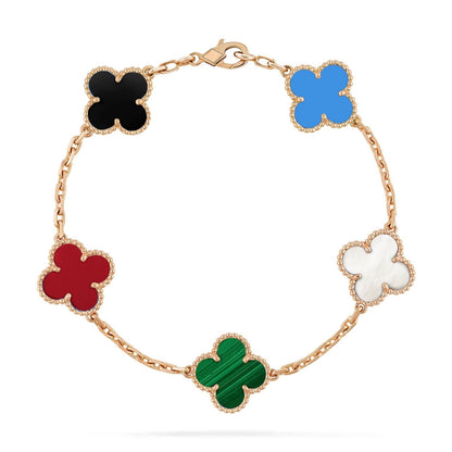[AuraEcho]CLOVER 5 MOTIFS MULTICOLOR  BRACELET