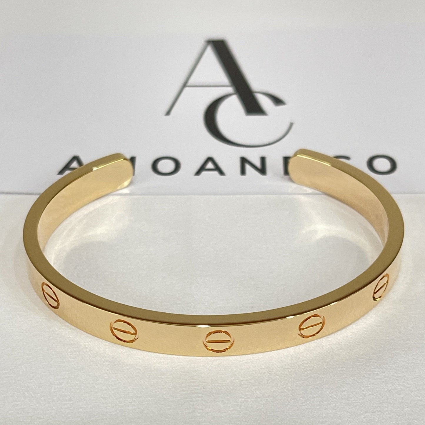 [AuraEcho]LOVE BRACELET 6.1MM OPEN CUFF