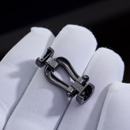 [AuraEcho]FORCE LARGE SERIES HORSESHOE BLACK SAMURAI BRACELET