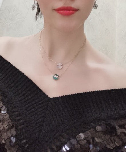 [AuraEcho]JEUX DE PINK GOLD DIAMOND NECKLACE