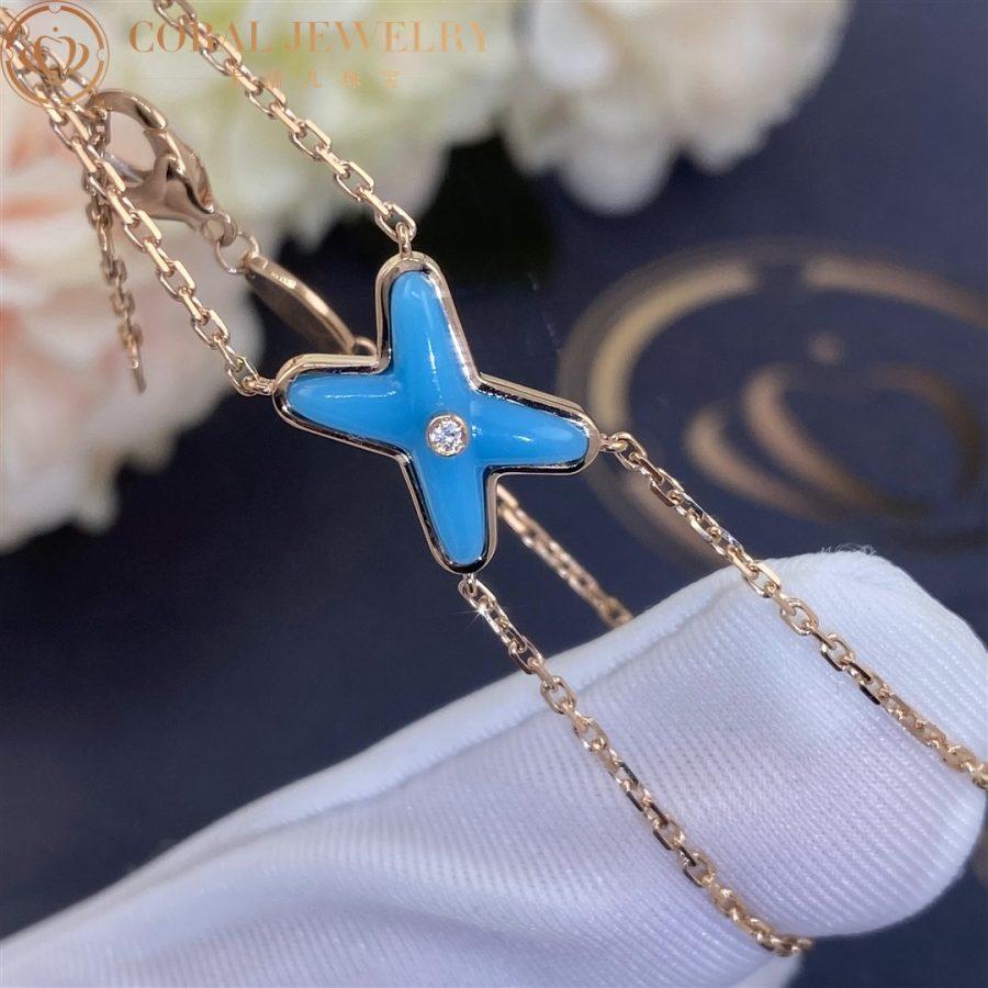 [AuraEcho]JEUX BRACELET TURQUOISE PINK GOLD 1 DIAMOND