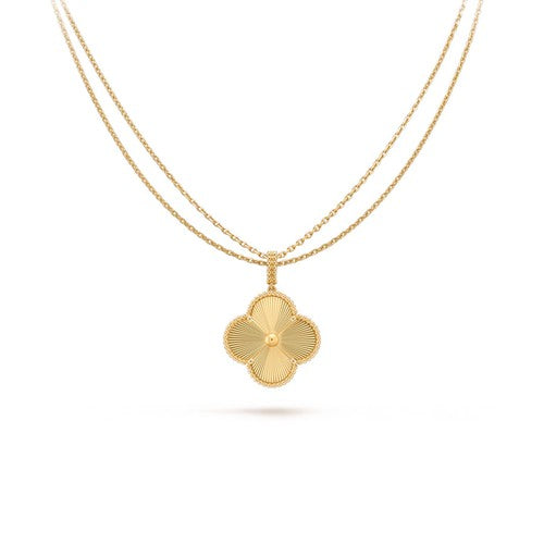 [AuraEcho]CLOVER 25MM PEDANT NECKLACE GOLD