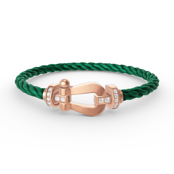 [AuraEcho]FORCE LARGE HORSESHOE HALF DIAMOND BRACELET ROSE GOLD
