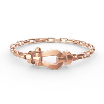 [AuraEcho]FORCE LARGE HORSESHOE CLASP  METAL BRACELET