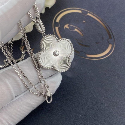 [AuraEcho]CLOVER 25MM SILVER BIG CLOVER NECKLACE