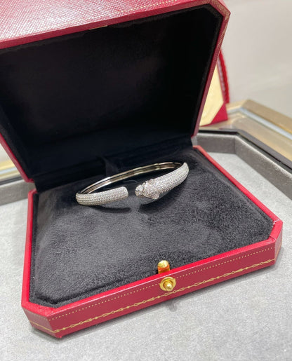 [AuraEcho]PANTHERE FULL DIAMOND OPEN BRACELET